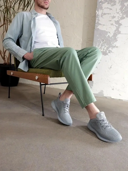 Мужские кроссовки BRUNO RENZONI  серые, артикул ZS2021-5