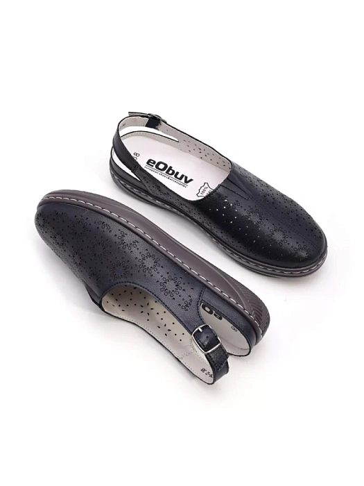 Женские слингбэки eObuv синие, артикул 52E-LQFR026-2
