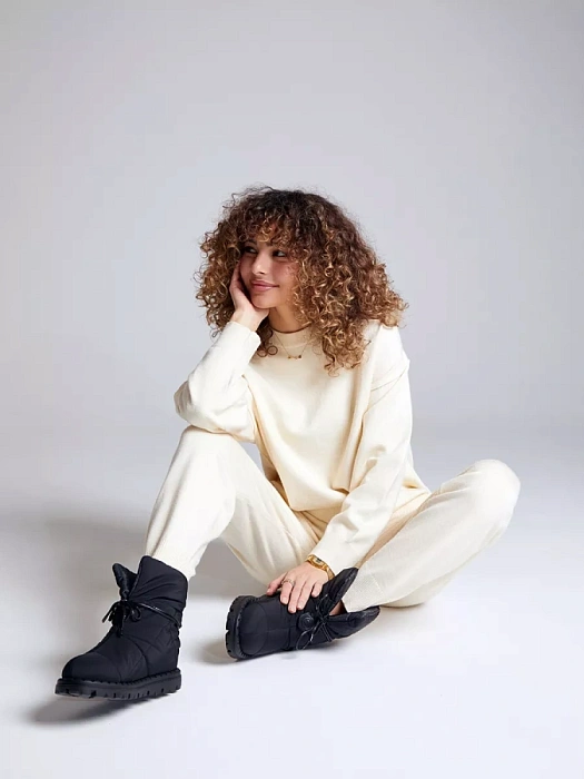 Женские дутики Donna Daniella  черные, артикул 32W9-4-401Z