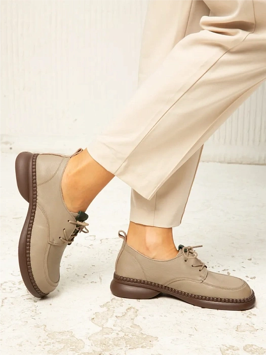 Женские туфли eObuv бежевые, артикул CTS24-BWLM3-009F