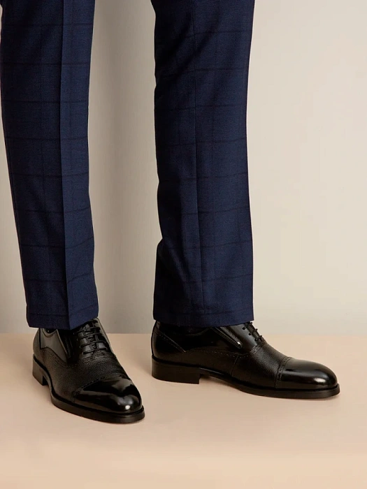 Мужские оксфорды BRUNO RENZONI  черные, артикул 5408A-910F-1