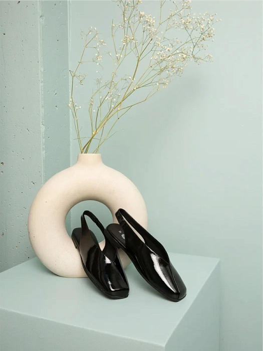 Женские слингбэки FEDERICA RODARI черные, артикул 43E-E2915-N64703-23