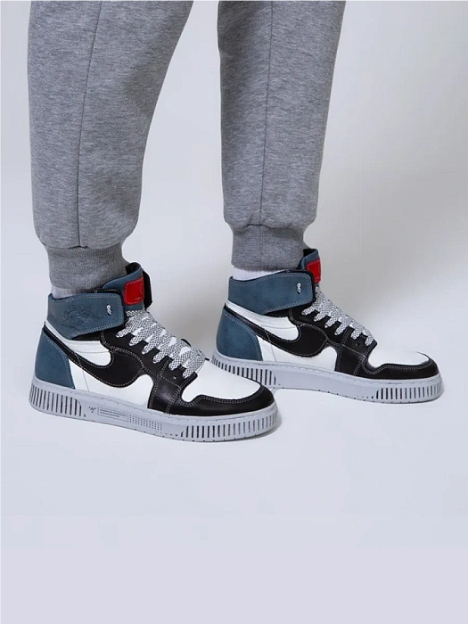 Мужские кеды BRUNO RENZONI  комбинированные, артикул BR-010.618