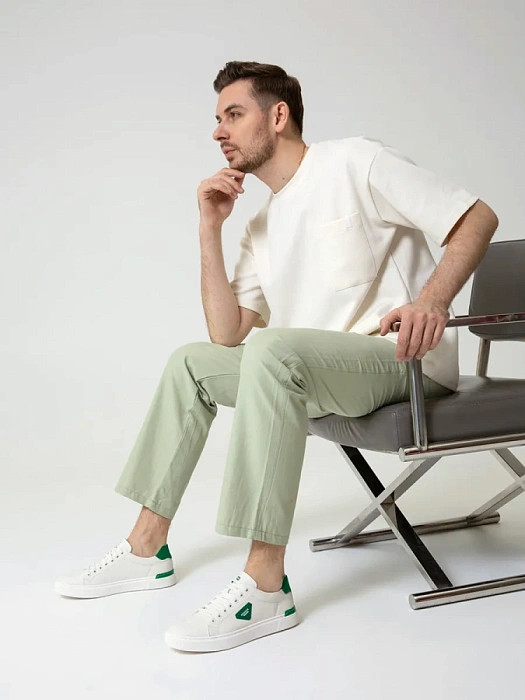 Мужские кеды BRUNO RENZONI  белые, артикул WZMC50060-01