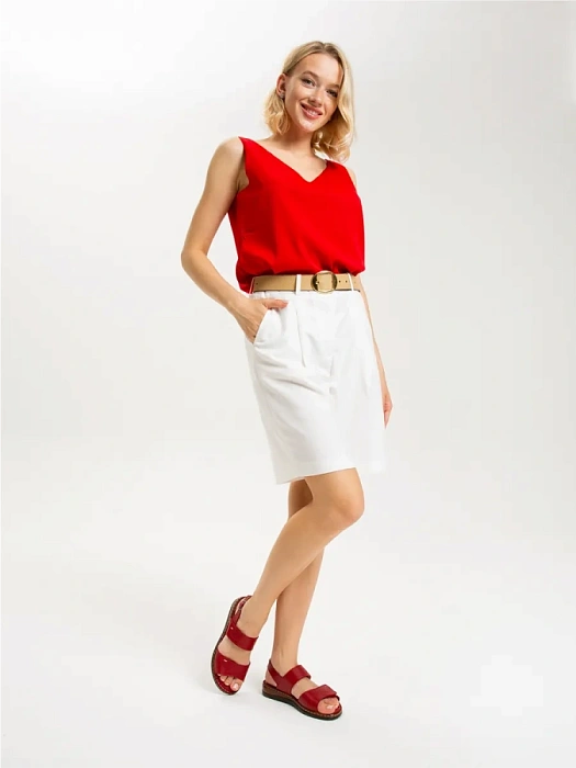 Женские босоножки  eObuv красные, артикул D24YS-1295