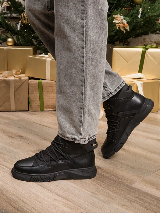 Мужские ботинки basic BRUNO RENZONI  черные, артикул BR15242-MN/10