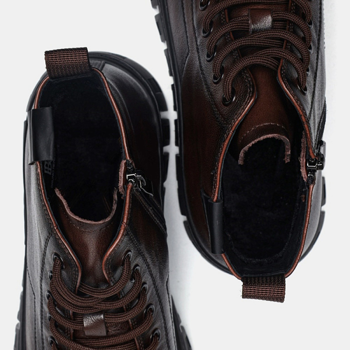 Мужские ботинки basic BRUNO RENZONI  коричневые, артикул BR14640-MT/10