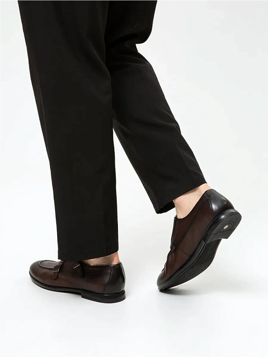 Мужские монки BRUNO RENZONI  коричневые, артикул BR16769-MB