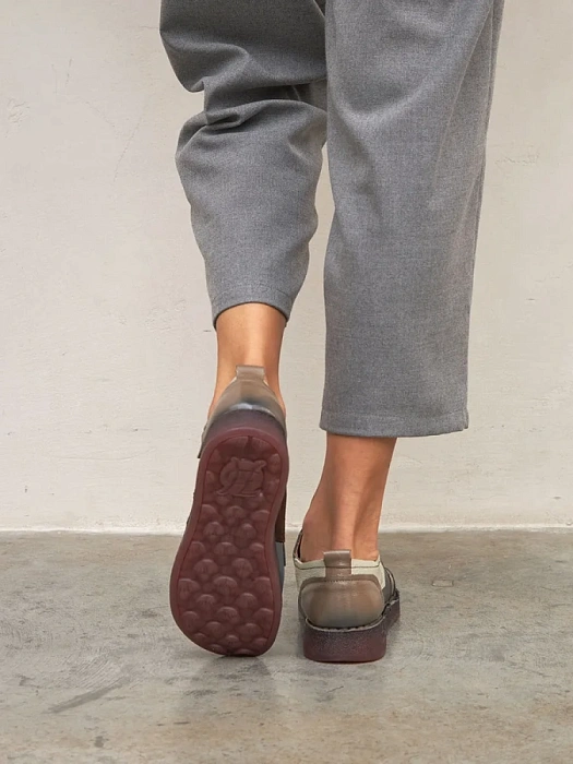 Женские туфли eObuv бежевые, артикул DB8369-7.(W21)