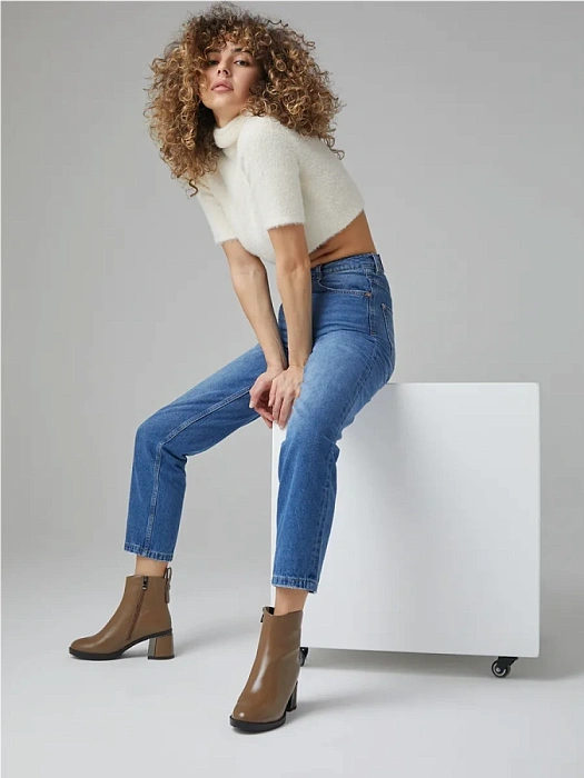 Женские ботильоны FEDERICA RODARI коричневые, артикул 7E-3H501-356