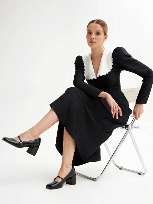 Женские мери джейн SOFIA-ALEXANDRA черные, артикул 38E-HF1075-A