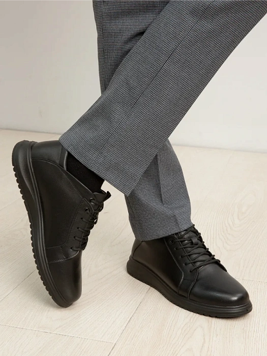 Мужские кеды BRUNO RENZONI  черные, артикул DSHD-DM005