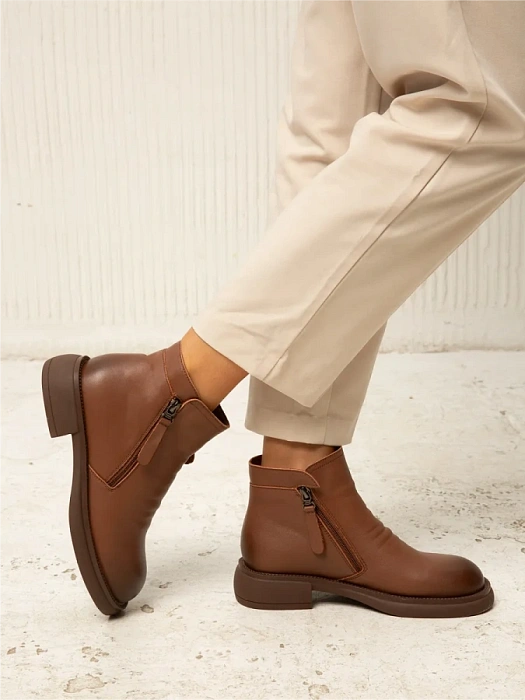 Женские ботинки eObuv коричневые, артикул EO42-DBV24-4-303