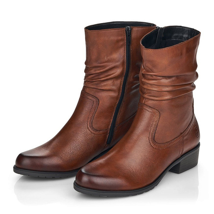 Женские полусапоги REMONTE коричневые, артикул D6886-22