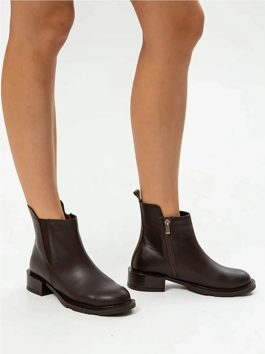 Женские ботинки eObuv коричневые, артикул EO-N-6-24-4/brown