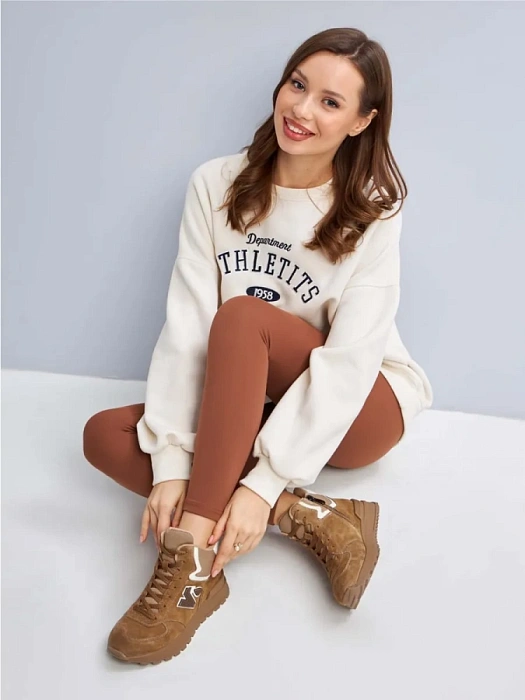 Женские кроссовки eObuv бежевые, артикул AW25-60-7