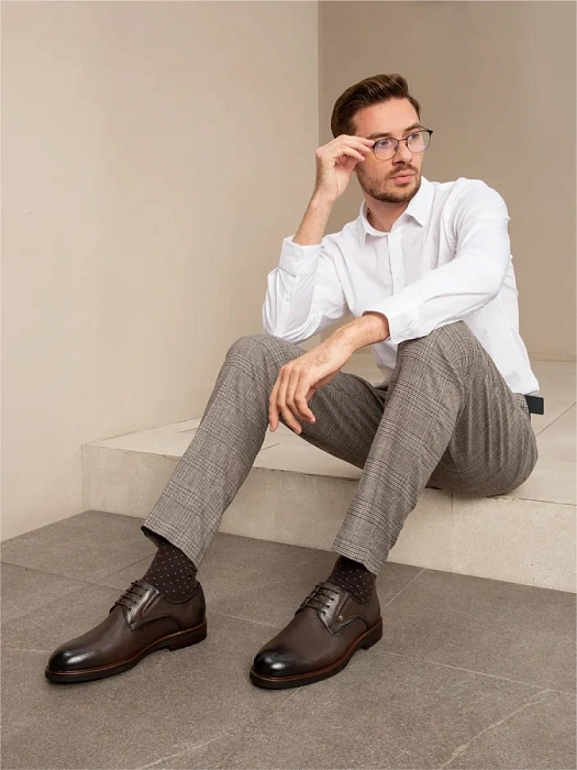 Мужские туфли BRUNO RENZONI  коричневые, артикул A003-1