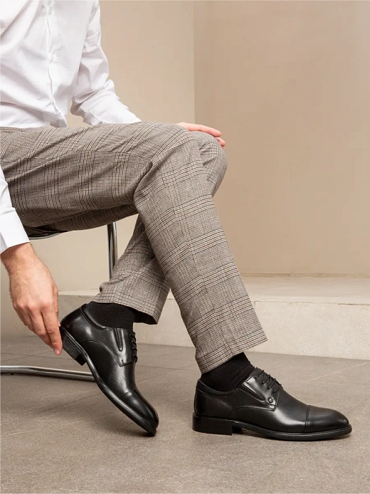 Мужские туфли BRUNO RENZONI  черные, артикул 24118-35-F198X