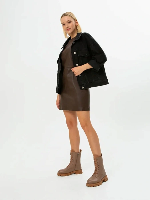 Женские берцы Donna Daniella  бежевые, артикул 22W10-26-108Z