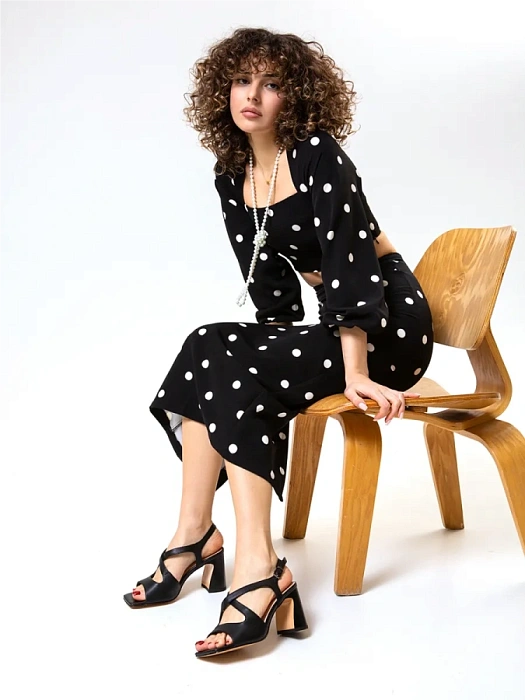 Женские босоножки  FEDERICA RODARI черные, артикул 17E-K781-L877-019A