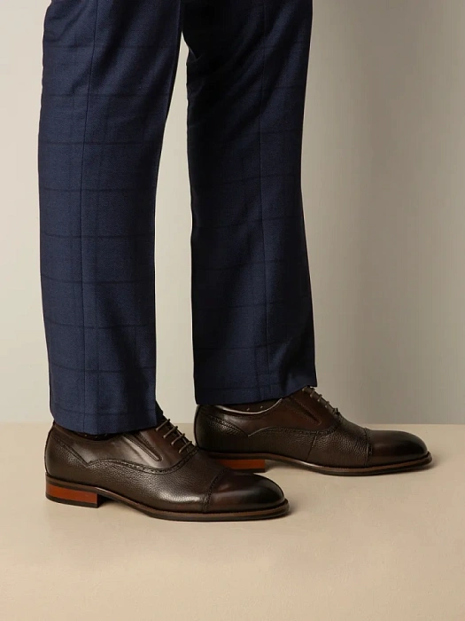 Мужские оксфорды BRUNO RENZONI  коричневые, артикул 5408A-910L