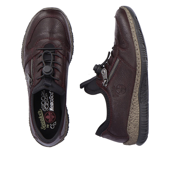 Женские кроссовки RIEKER бордовые, артикул N32G0-35