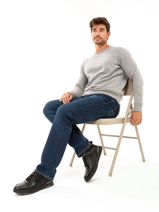 Мужские кеды BRUNO RENZONI  черные, артикул HS10051T-1