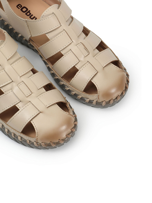 Женские сандалеты basic eObuv бежевые, артикул C1102-022