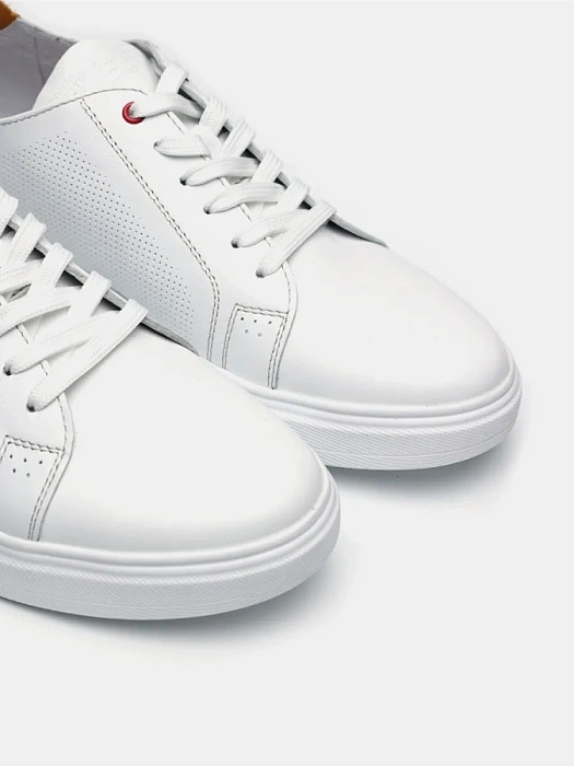 Мужские кеды BRUNO RENZONI  белые, артикул 028.437-10