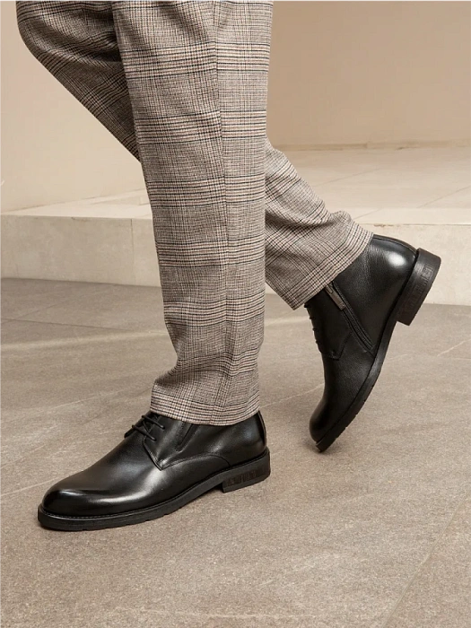 Мужские ботинки BRUNO RENZONI  черные, артикул H011-1