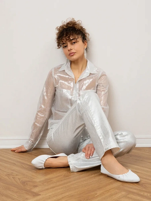 Женские балетки SOFIA-ALEXANDRA белые, артикул 38E-HF1082-B1057D1