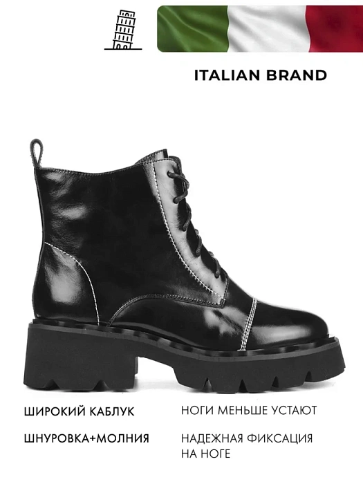 Женские ботинки basic FEDERICA RODARI черные, артикул 22EOB-J28B-92-1J