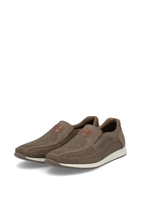 Мужские слипоны RIEKER коричневые, артикул 11950-26