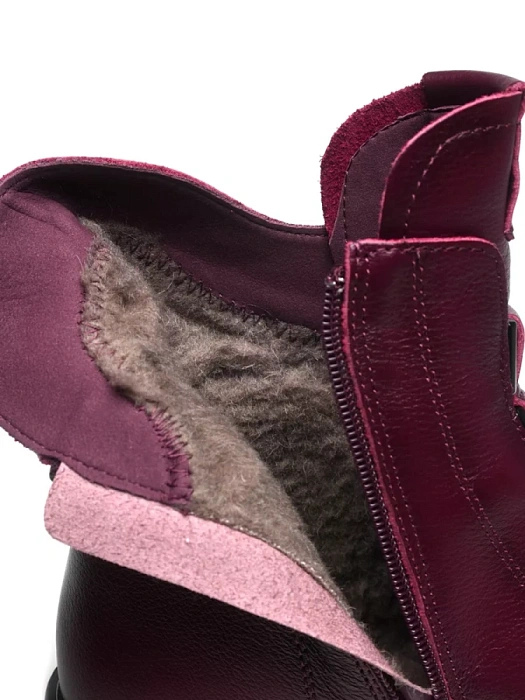 Женские ботинки Donna Daniella  бордовые, артикул C1039-012