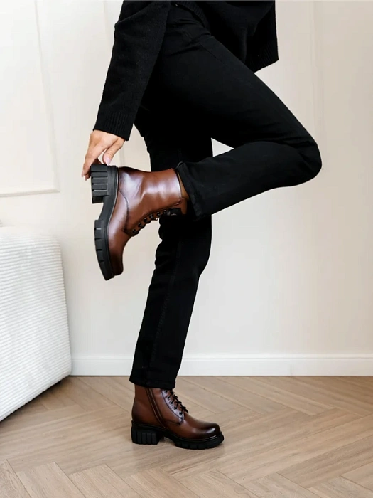 Женские ботинки FEDERICA RODARI шоколадные, артикул 15EOB-A3709D-6-1