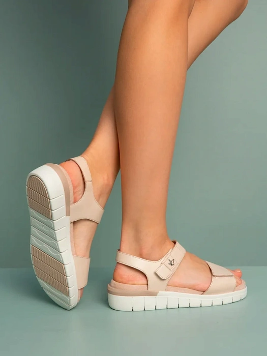 Женские сандалии CAPRICE бежевые, артикул 9-28701-42-140