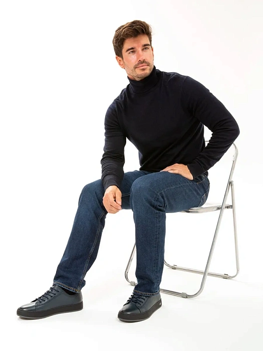 Мужские кеды BRUNO RENZONI  синие, артикул HM8025-3