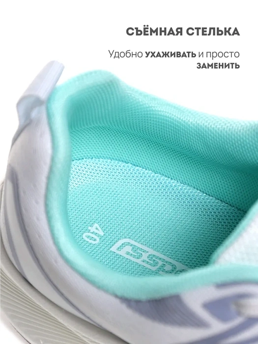 Женские кроссовки RS SPORT белые, артикул LH233A54W_PURPLE