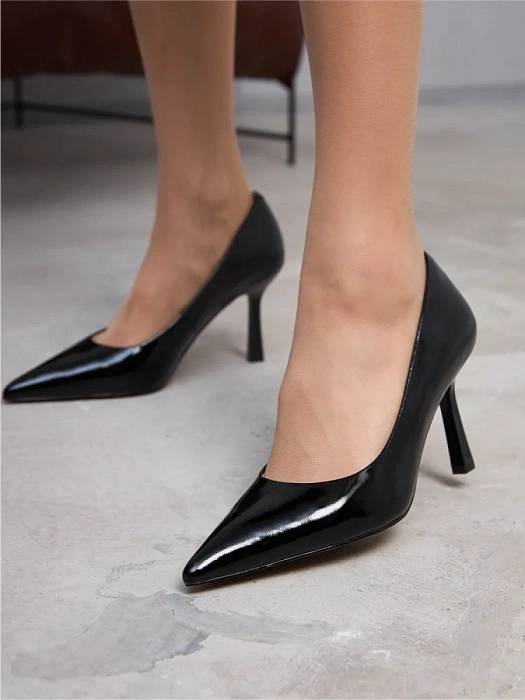 Женские туфли-лодочки SOFIA-ALEXANDRA черные, артикул 38E-HF1471-6533D1-25W