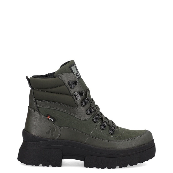 Женские берцы RIEKER зеленые, артикул W0370-54