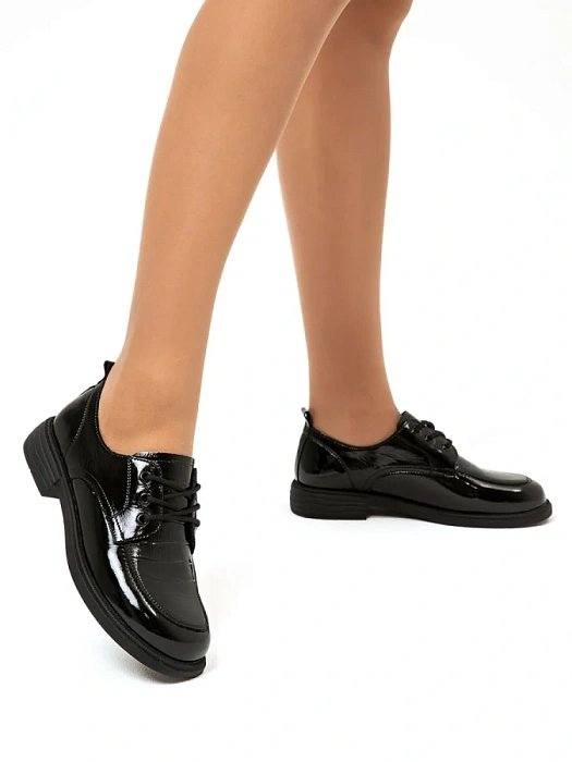 Женские туфли Donna Daniella  черные, артикул EH243-081