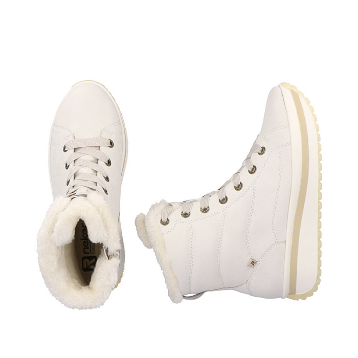 Женские ботинки basic RIEKER белые, артикул W0963-80