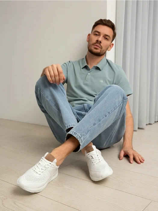 Мужские кроссовки BRUNO RENZONI  белые, артикул 035.332.08