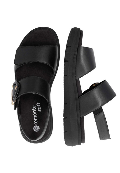 Женские босоножки  REMONTE черные, артикул D2K50-00