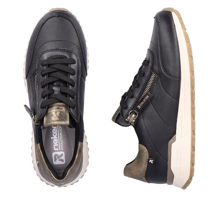 Женские кроссовки RIEKER черные, артикул W0604-00