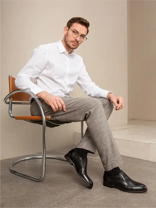 Мужские туфли BRUNO RENZONI  черные, артикул J3032-10-A33