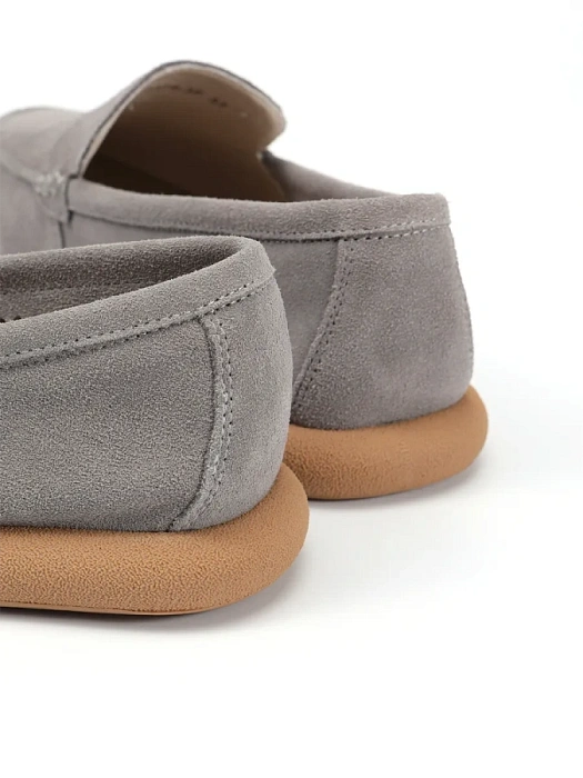 Женские мокасины FEDERICA RODARI серые, артикул 42E-2379-3F