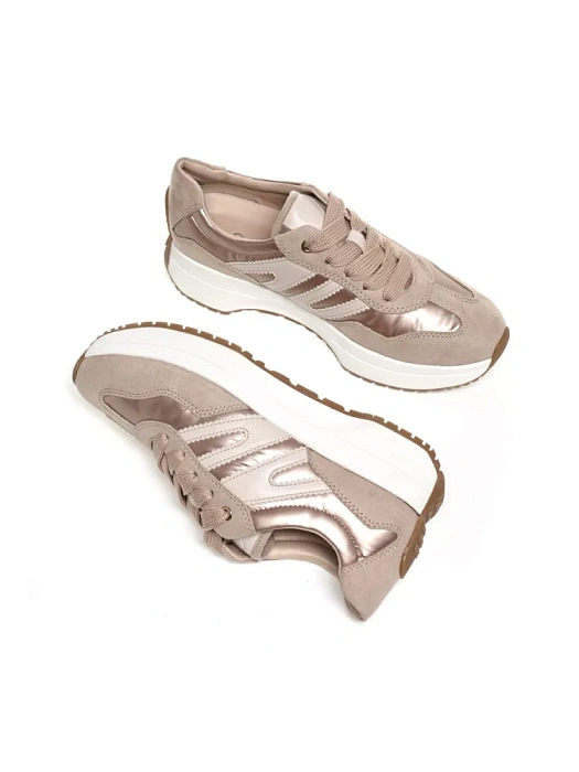 Женские кроссовки MARCO TOZZI бежевые, артикул 2-23748-42-435