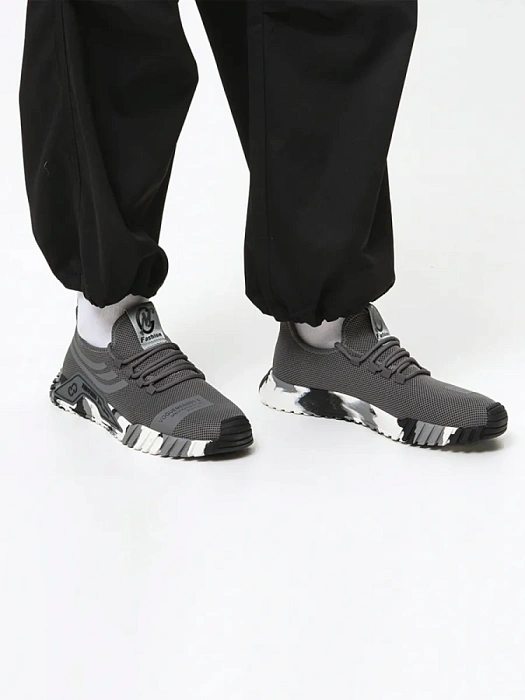 Мужские кроссовки BRUNO RENZONI  серые, артикул BR6716-MB/10