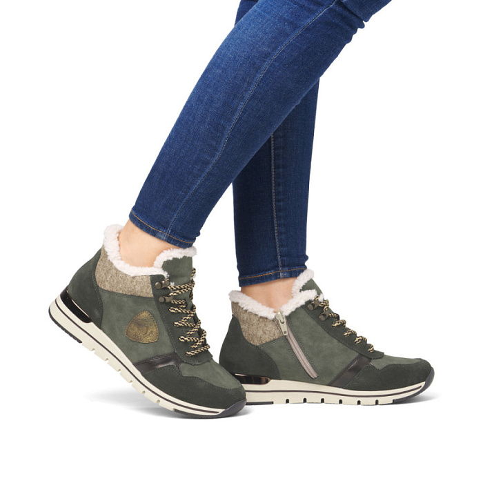 Женские ботинки basic REMONTE зеленые, артикул R6774-54